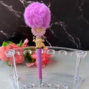 Cute Purple Fluffy stylish Hyland Cow Pen